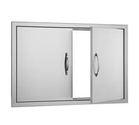 VEVOR BBQ Access Door - 838x558 mm Stainless Steel Flush Mount Vertical Door with Handles for Grilling Station