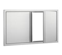 Vevor Bbq Access Door 914X534mm Double Ss Flush Mount Recessed Handles For Bbq Island Grilling Station