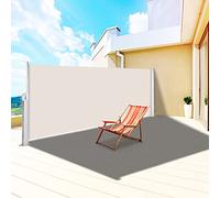 VEVOR Beige Retractable 63'x118'' Awning-Rugged Full Aluminum Rust-Proof Side Awning Patio Sunshine Privacy Divider Wind Screen. Longer Service Life, Suitable for Courtyard, Roof Terraces and Pools