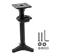VEVOR Bench Grinder Stand, Heavy-Duty Grinder and Vise Floor Pedestal with 27 x 27 cm Mounting Plate, Pre-Cut Mounting Slots & Water Pot, Compatible with Most Bench Grinders
