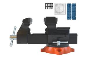 Vevor Bench Vise, 6.5" Jaw Width 6.5" Forward &9.3" Reverse Opening, 360-Degree Swivel Locking Base Multipurpose