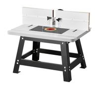 VEVOR Benchtop Router Table, 24 in x 15.7 in, Bench Top Routing Table with Adjustable Fence, MDF Top, Sturdy Metal Base, 2-1/2 in Dust Collection Port, Compatible with Routes & Various Drill Bits