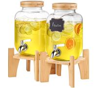 VEVOR Drink Dispenser 1 Gal Beverage Dispenser for Parties Glass with Stand