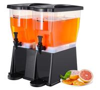 VEVOR Beverage Dispenser, 3 Gallon x 2 Drink Dispensers for Parties, Plastic Juice Dispenser with Stand Spigot Lid, Iced Tea Lemonade Juice Water Dispenser, for Restaurants, Hotels, Parties