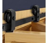 VEVOR Bi-Folding Sliding Barn Door Hardware Track Kit, 36" Top Mount Track Kit, Slide Smoothly & Quietly, Heavy Duty, Easy to Install, Suitable for Two 16" Closet Pantry Laundry Doors (Not Included)