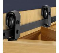 VEVOR Bi-Folding Sliding Barn Door Hardware Track Kit, 52" Top Mount Track Kit, Slide Smoothly & Quietly, Heavy Duty, Easy to Install, Suitable for Two 24" Closet Pantry Laundry Doors (Not Included)