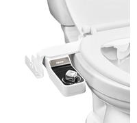 VEVOR Bidet Attachment for Toilet, 0.3" Ultra Thin Bidet Toilet Seat Attachment - Dual Retractable Nozzles, Adjustable Water Pressure, Non-Electric Cold Water Sprayer for Front Rear Water Wash, White