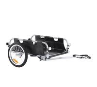 VEVOR Bicycle Trailer, 45kg Load, Bike Trolley, Foldable Storage with Universal Attachment, Waterproof Cover, 406mm Wheels, for 22"-28" Bike Wheels