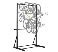 VEVOR Bike Rack, 300LBS/136KG Capacity for up to 5 Bikes, Freestanding Bike Storage Rack, Carbon Steel Vertical Bicycle Stand for Home, Yard, Garage, Living Room, Indoor/Outdoor Bicycle Storage Stand