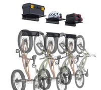 VEVOR Bike Storage Rack, 6 Bike Racks and 3 Helmets Hooks, Wall Mount Bike Storage Hanger with 3 Shelves, Home & Garage Organizer, Customizable for Various Bike Sizes, Holds Up to 300 lbs, 48-inch