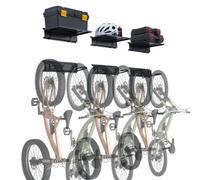 VEVOR Bike Storage Rack, 6 Bike Racks and 3 Helmets Hooks, Wall Mount Bike Storage Hanger with 3 Shelves, Home & Garage Organizer, Customizable for Various Bike Sizes, Holds Up to 300 lbs, 48-inch