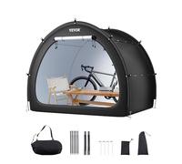 VEVOR Bike Storage Tent, 4 to 5 Bikes, Outdoor Spacious Bike Storage Tent with Ventilated Window, Waterproof Fan-Shaped Bike Tent with High Strength Fiberglass & Dual Zippers, Fit for Bicycle