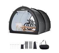 VEVOR Bike Storage Tent, 5+ Bikes, Outdoor Spacious Bike Storage Tent with Ventilated Window, Waterproof Fan-Shaped Bike Tent with High Strength Fiberglass & Dual Zippers, Fit for Bicycle