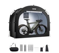 VEVOR Bike Storage Tent with Ventilated Window, Waterproof Easy-to-Install for 3-4 Bicycles, High Strength Fiberglass & Dual Zippers