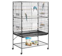 VEVOR Bird Cage, 930 x 580 x 1510 mm, Wrought Iron Bird Aviary with Perches, Feeding Bowl & Plastic Feeding Bowls, Bird House for Blue Tit, Cockatiel, Canary, Monk's Parakeet