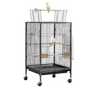 VEVOR Bird Cage Bird Flight Cage 460 x 460 x 770 mm Open Flat Top Wrought Iron