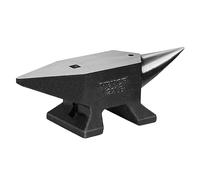 VEVOR Blacksmith Anvil 10 kg with One Bigorne Anvil Cast Steel Work Table 260 x 82 mm Hardness 50HRC London Style with Round Hole 9.5 mm and Square 16 mm Metal Workshop Metal Workshop