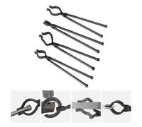 Vevor Blacksmith Tongs, 18 In 4 Pcs, V-Bit Bolt Tongs, Wolf Jaw Tongs, Z V-Bit Tongs And Gripping Tongs, Carbon Steel