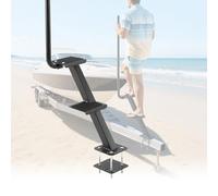 VEVOR Boat Trailer Step 2-Tier Carbon Steel Boat Trailer Stairs with Handle & Non-Slip Surface & 55° Installation Tilt Angle, Paasend for 3x3/3x5/4x4 Inch Frame, Floor Mounting