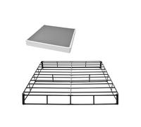 VEVOR Box Spring, King Size Bed Frame with Washable Fabric Cloth, Heavy Duty Metal Frame for King Bed, 9 in Mattress Foundation, 3500 lbs Max Weight Capacity, Easy Assembly, 79.1 L x 75.8 W x 9.1 H in