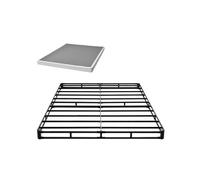 VEVOR Box Spring, Queen Size Bed Frame with Washable Fabric Cloth, Heavy Duty Metal Frame for Queen Bed, 4 in Mattress Foundation, 3500 lbs Max Weight Capacity, Easy Assembly, 79.1 L x 59.4 W x 4 H in