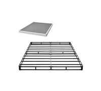 VEVOR Box Spring, Queen Size Bed Frame with Washable Fabric Cloth, Heavy Duty Metal Frame for Queen Bed, 4 in Mattress Foundation, 3500 lbs Max Weight Capacity, Easy Assembly, 79.1 L x 59.4 W x 4 H in