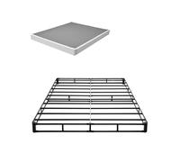 VEVOR Box Spring, Queen Size Bed Frame with Washable Fabric Cloth, Heavy Duty Metal Frame for Queen Bed, 5 in Mattress Foundation, 3500 lbs Max Weight Capacity, Easy Assembly, 79.1L x 59.6W x 5.1H in