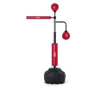 VEVOR Boxing Speed Trainer, Punching Bag with Stand, Reflex Boxing Bag for Teens & Adults, Height Adjustable Free Standing Strike Bag Set with Gloves, Workout Speed Bag for Home Gym Training, Red