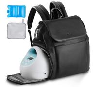 VEVOR Breast Pump Backpack, Breast Feeding Bag with Ice Pack, Fits for S1/S2, Pumping Accessories & Breastmilk Storage, Portable Pump Carrying Case for Work, Travel and Family Use, Black