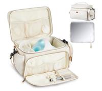 VEVOR Breast Pump Bag, Breast Feeding Bag with Waterproof Mat, Fits for S1/S2, Pumping Accessories & Breastmilk Storage, Portable Pump Carrying Case f