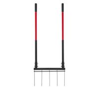 Vevor Broad Fork, 5-Tine Pitchfork With Dual Fiberglass Handles, Heavy Duty Garden Fork , Ergonomic U-Shaped Design