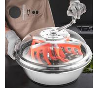 VEVOR Bud Leaf Bowl Trimmer, 16 in Manual Bud Trimmer, with Sharp Stainless Steel Blades, Visual Cutting, Wet & Dry Hydroponic Cutting Machine, Twiste