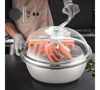 VEVOR Bud Leaf Bowl Trimmer, 19 in Manual Bud Trimmer, with Sharp Stainless Steel Blades, Visual Cutting, Wet & Dry Hydroponic Cutting Machine, Twiste