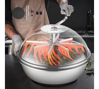 VEVOR Bud Leaf Bowl Trimmer, 24 in Manual Bud Trimmer, with Sharp Stainless Steel Blades, Visual Cutting, Wet & Dry Hydroponic Cutting Machine, Twiste