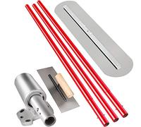 VEVOR Bull Float Manganese Steel Concrete Float 900x200mm, Red Handle, Adjustable Bracket, Complete Kit for Concrete Finishing