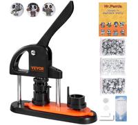 Vevor SLKXZJ25MM500F0YVV0 0.98 in. Button Maker Machine, Black & Orange