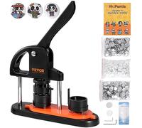 VEVOR Button Maker Machine, 1.25 inch/32mm Pin Maker, Installation-Free Badge Punch Press Kit, Children DIY Gifts Button Making Supplies with 500pcs Button Parts, Circle Cutter, Magic Book