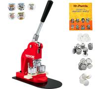 VEVOR Button Maker Machine 32 mm (1.25 inch) Pin Maker Children DIY Gifts Badge Punch Press Kit Button Making Supplies with 500pcs Button Parts &