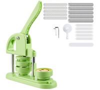Vevor Button Maker Machine, 58 mm, Plastic Pin Maker With 100Pcs Button Parts, Circle Cutter And Hex Wrenches, Green