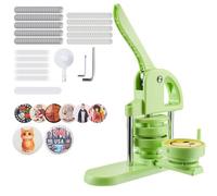 VEVOR Button Maker Machine, 75 mm, Plastic Pin Maker with 100pcs Button Parts, Circle Cutter and Magic Book, Reinforced Ergonomic Handle, for DIY Badg