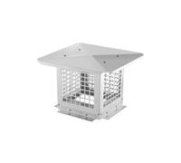 Vevor BXGFXPDYDGYSKQNL5V0 9 x 9 in. Chimney Cap 304 Stainless Steel Fireplace Chimney Cover Fits Mesh Flue Covers Outside, Silver