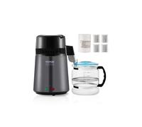 Vevor BXGZLSJXB4LDXH9BQV1 4 Liter 750W Water Distiller Water Purifier Filter Countertop Stainless Steel Interior, Dark Gray