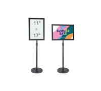 Vevor BZJZSDZ1117Y5WTTIV0 11 x 17 in. Pedestal Sign Holder, Black