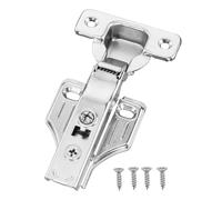 VEVOR PHS25101-50 50 Packs Full Overlay Kitchen Door, 100 Degree Opening Angel Soft Close Concealed Cupboard Hinges for Framed + Frameless Cabinet Type, with Mounting Screws, Silver