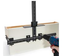 VEVOR Cabinet Hardware Jig, Aluminum Alloy Cabinet Handle Jig with Center Punch, Adjustable Cabinet Hardware Template Tool, for Installation of Door Drawer Front Knobs Handles and Pulls
