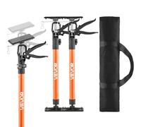 VEVOR Cabinet Jack Support Pole, 2-Pack, 54-155 cm Steel Telescopic Quick Support Rod, Adjustable 3rd Hand System up to 70 kg Capacity for Installing Cabinets, Lifting Drywall, Cargo Bars