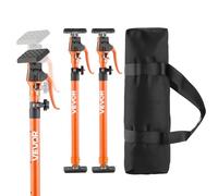 VEVOR Cabinet Jack Support Pole, 2-Pack, 64.5-115 cm Steel Telescopic Quick Support Rod, Adjustable 3rd Hand System up to 100 kg Capacity for Installing Cabinets, Lifting Drywall, Cargo Bars