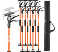 VEVOR Cabinet Jack Support Pole, 8-Pack, 116-290 cm Steel Telescopic Quick Support Rod, Adjustable 3rd Hand System up to 70 kg Capacity for Installing Cabinets, Lifting Drywall, Cargo Bars
