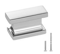 VEVOR Cabinet Knobs, 10 Pack, 1.42 Inch Zinc Alloy Drawer Pulls Door Handles, Rectangular Kitchen Dresser Solid Knobs, Cupboard Hardware with Screws for Bathroom Closet Cabinets Drawers, Chrome Color