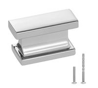 VEVOR Cabinet Knobs, 10 Pack, 1.42 Inch Zinc Alloy Drawer Pulls Door Handles, Rectangular Kitchen Dresser Solid Knobs, Cupboard Hardware with Screws for Bathroom Closet Cabinets Drawers, Chrome Color